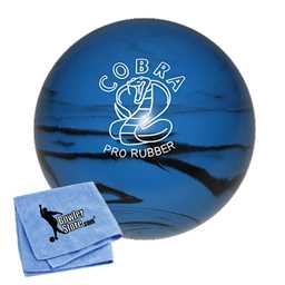 EPCO Duckpin Bowling Ball - Cobra Pro Rubber - Blue & Black (4 7/8 inch- 3lbs. 12oz.) 1 Ball