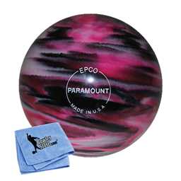 EPCO Candlepin Bowling Ball- Marbleized - Magenta, Black & White (4 1/2 inch- 2lbs. 5oz.) 1 Ball