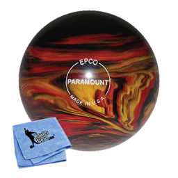 EPCO Duckpin Bowling Ball- Marbleized - Black, Red & Yellow (5 inch- 3lbs. 12 oz.) 1 Ball