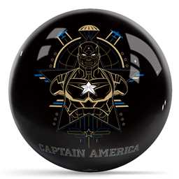 OTB Marvel Avengers Captain America Logo Bowling Ball