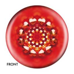 Red Hearts Themed Bowling Ball