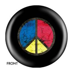 Peace Blue/Yellow/ Red Themed Bowling Ball