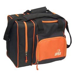 BSI Deluxe Single Ball Bowling Bag- Black/Orange