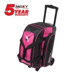 Moxy Double Roller Bowling Bag- Pink/Black