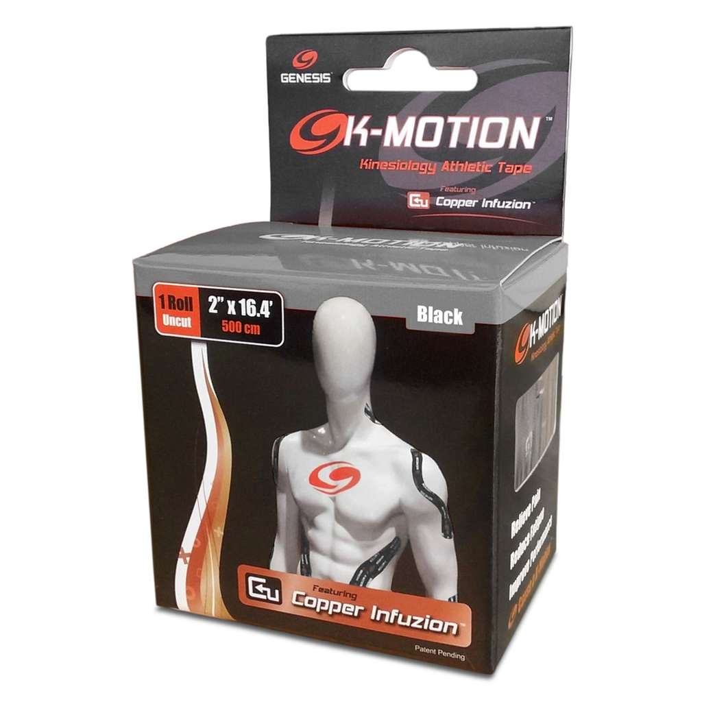 Genesis K-Motion Tape with Copper Infuzion- Black UNCUT Roll