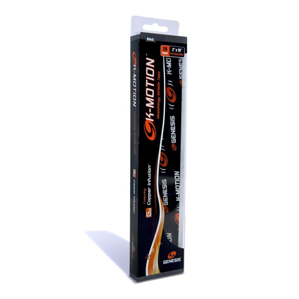 Genesis K-Motion Tape with Copper Infuzion- Black Pre-Cut Pack