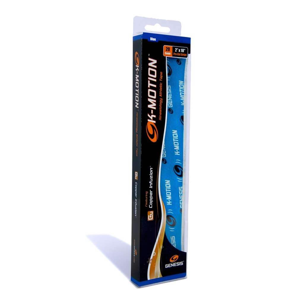 Genesis K-Motion Tape with Copper Infuzion- Blue Pre-Cut Pack