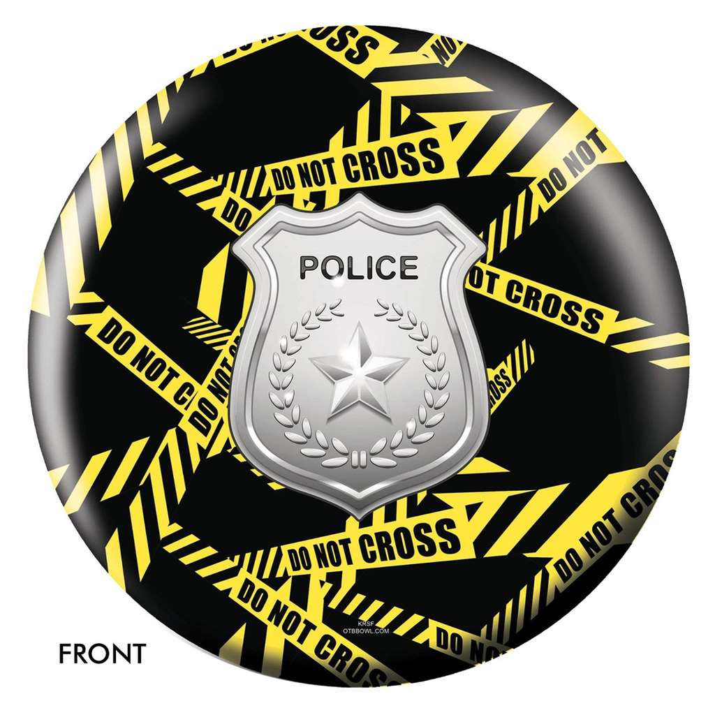 Police Department Yellow Tape Bowling Ball