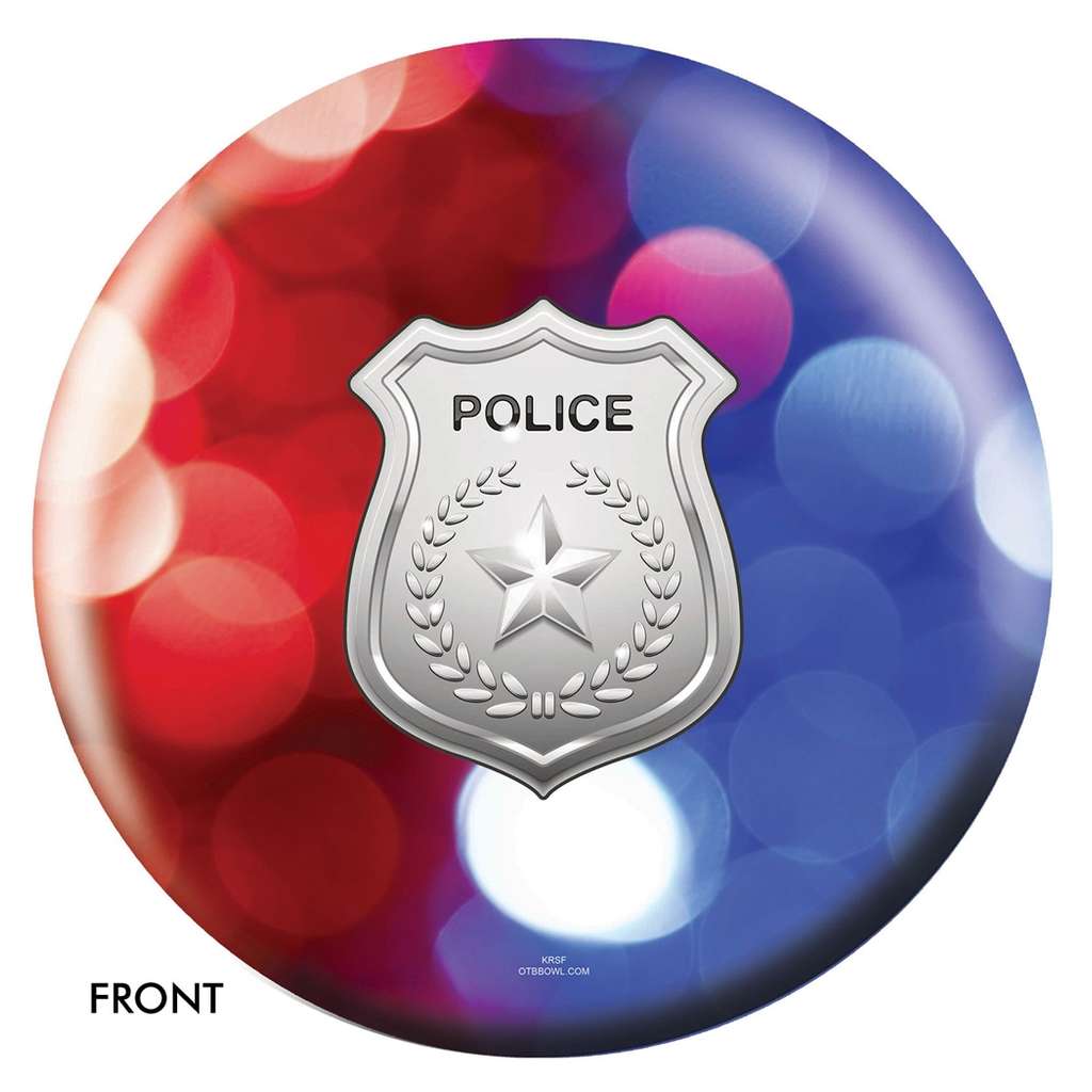 Police Department Red/Blue Lights Bowling Ball
