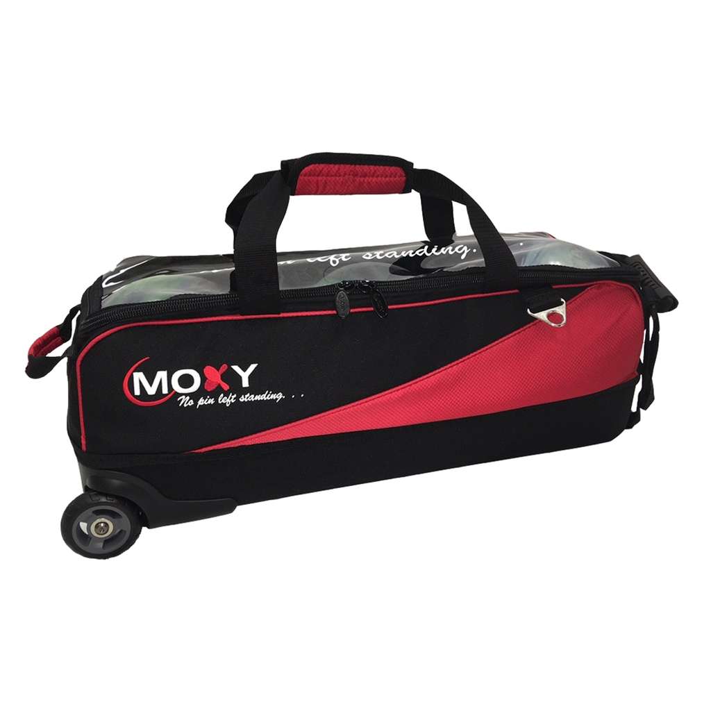 Moxy Slim Triple Roller Bowling Bag- Red/Black