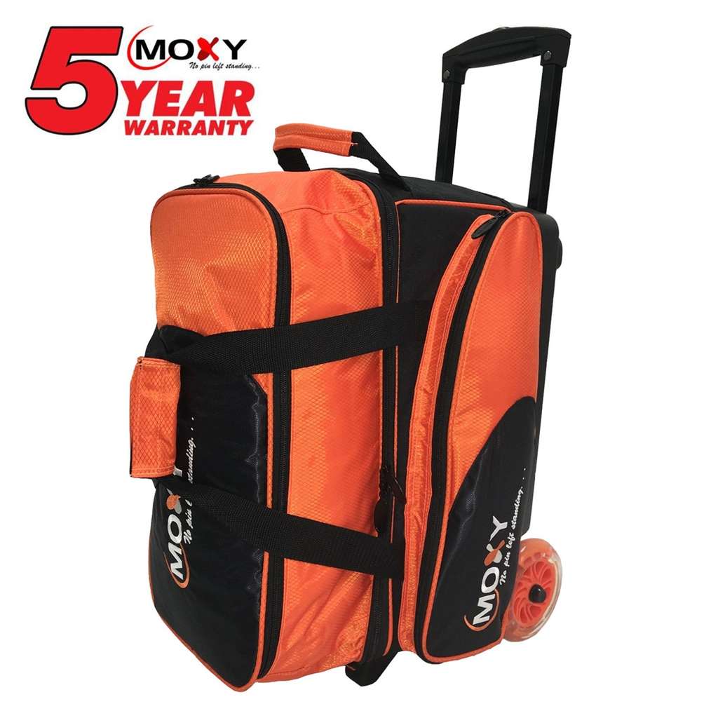 Moxy Blade Premium Double Roller Bowling Bag- Silver/Black