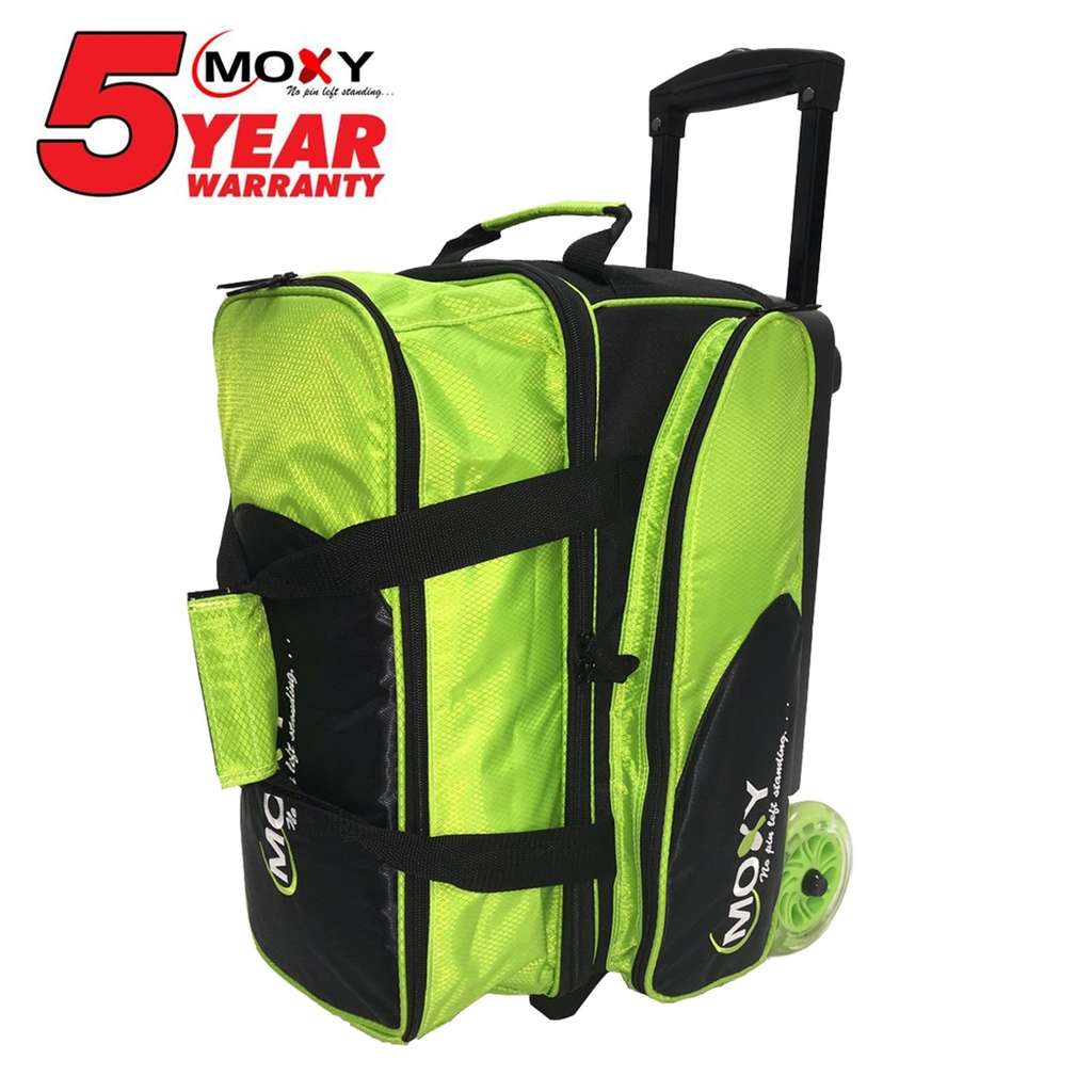 Moxy Blade Premium Double Roller Bowling Bag- Lime/Black