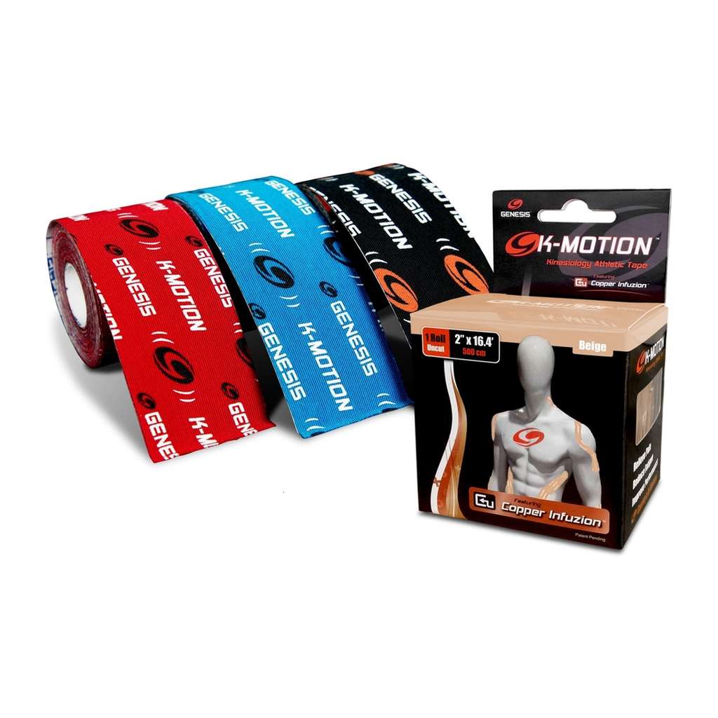 Genesis K-Motion Tape with Copper Infuzion- 4 Color UNCUT Pack