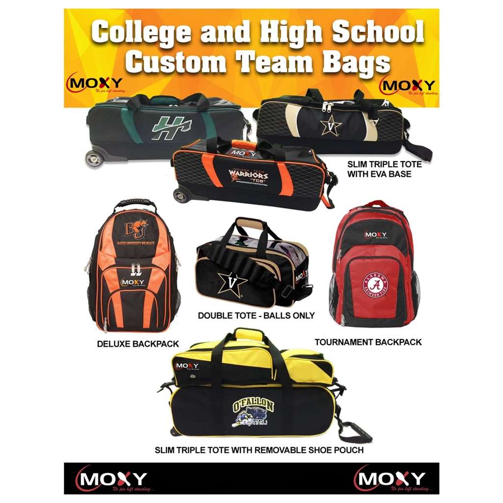 Moxy Customized Collegiate and High School Bowling Bags