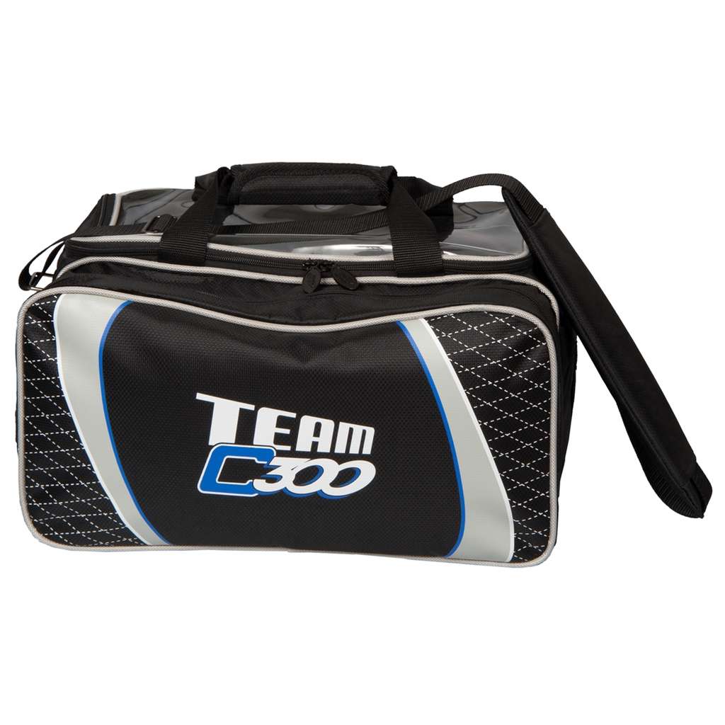 Team Columbia 300 Double Ball Bowling Tote Bag- Black/Silver