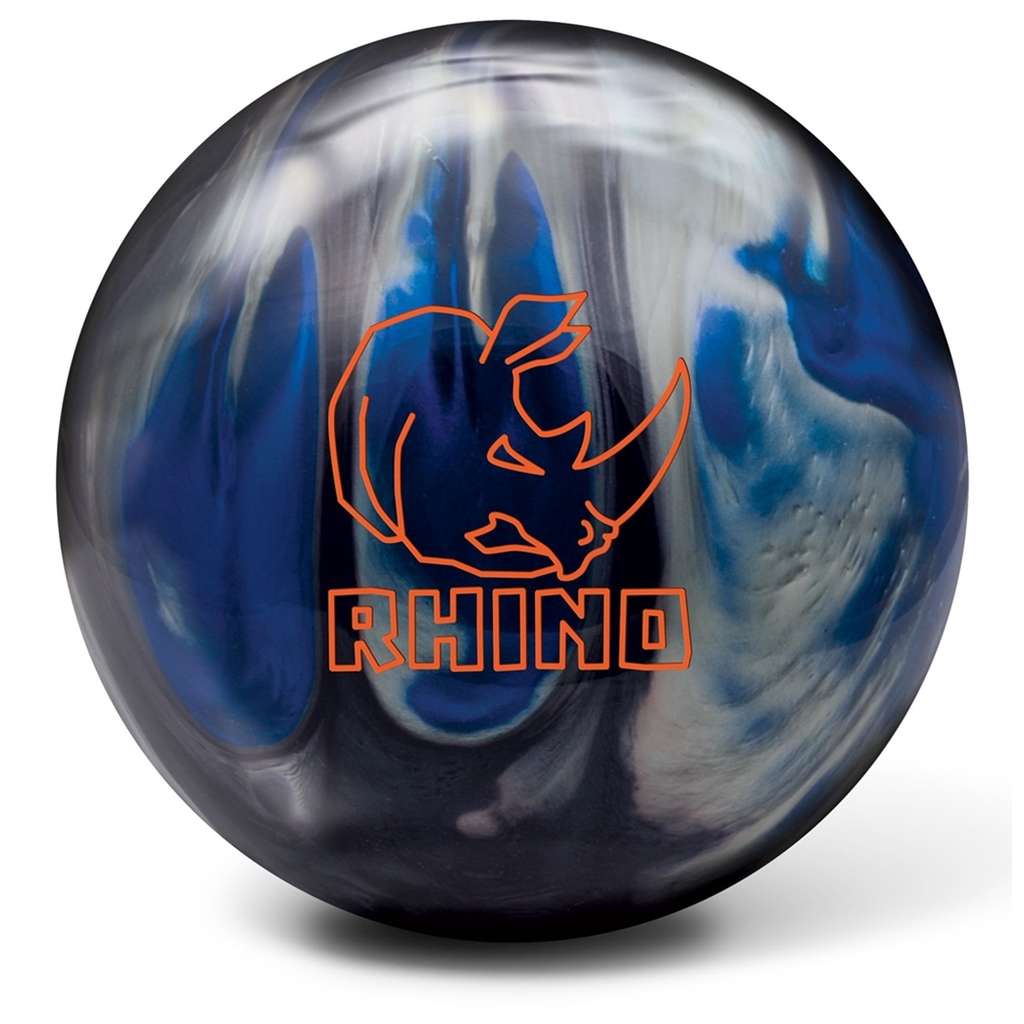 Brunswick Rhino Reactive PRE-DRILLED Bowling Ball- Black/Blue/Silver Pearl