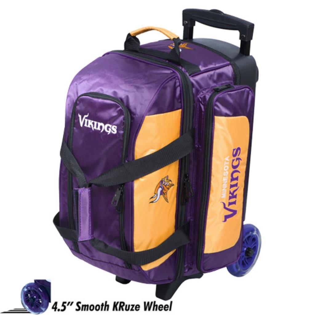 Minnesota Vikings 2 Ball Roller Bowling Bag