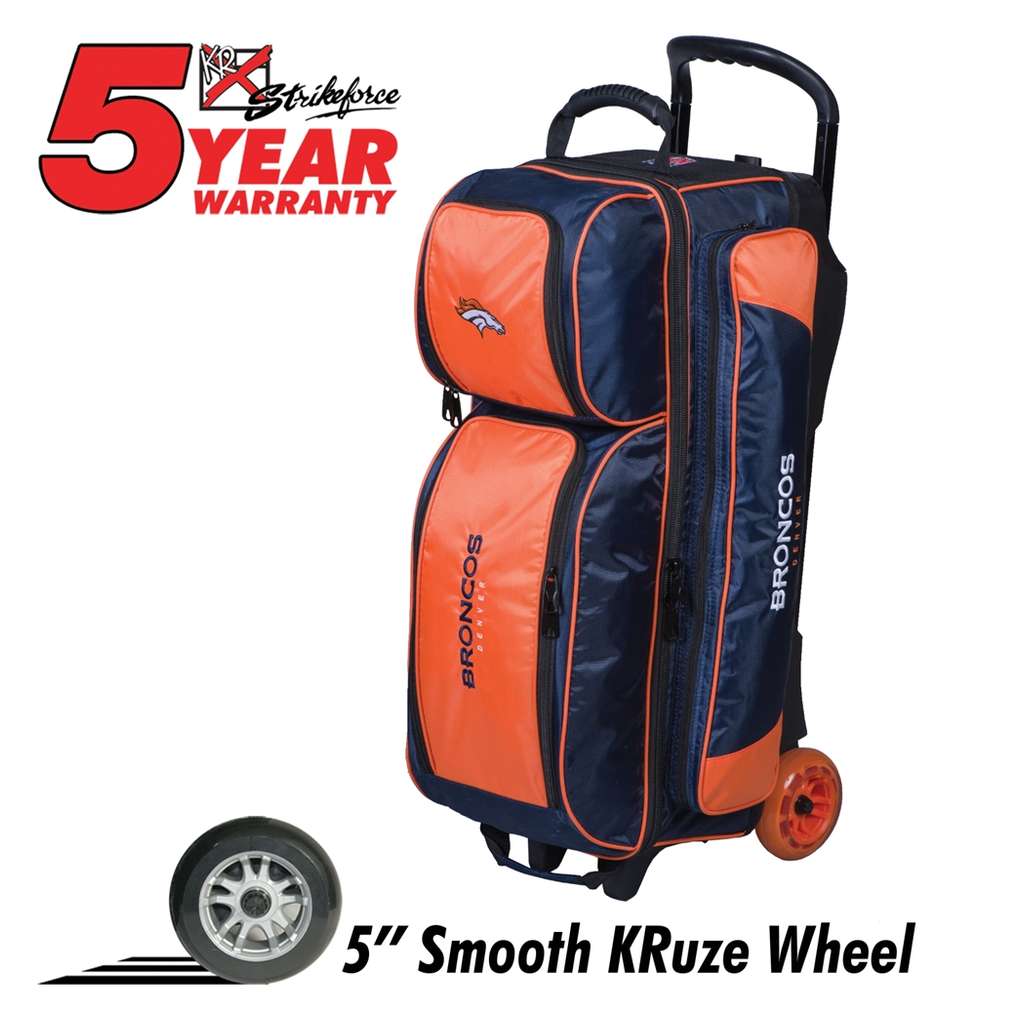 Denver Broncos 3 Ball Roller Bowling Bag