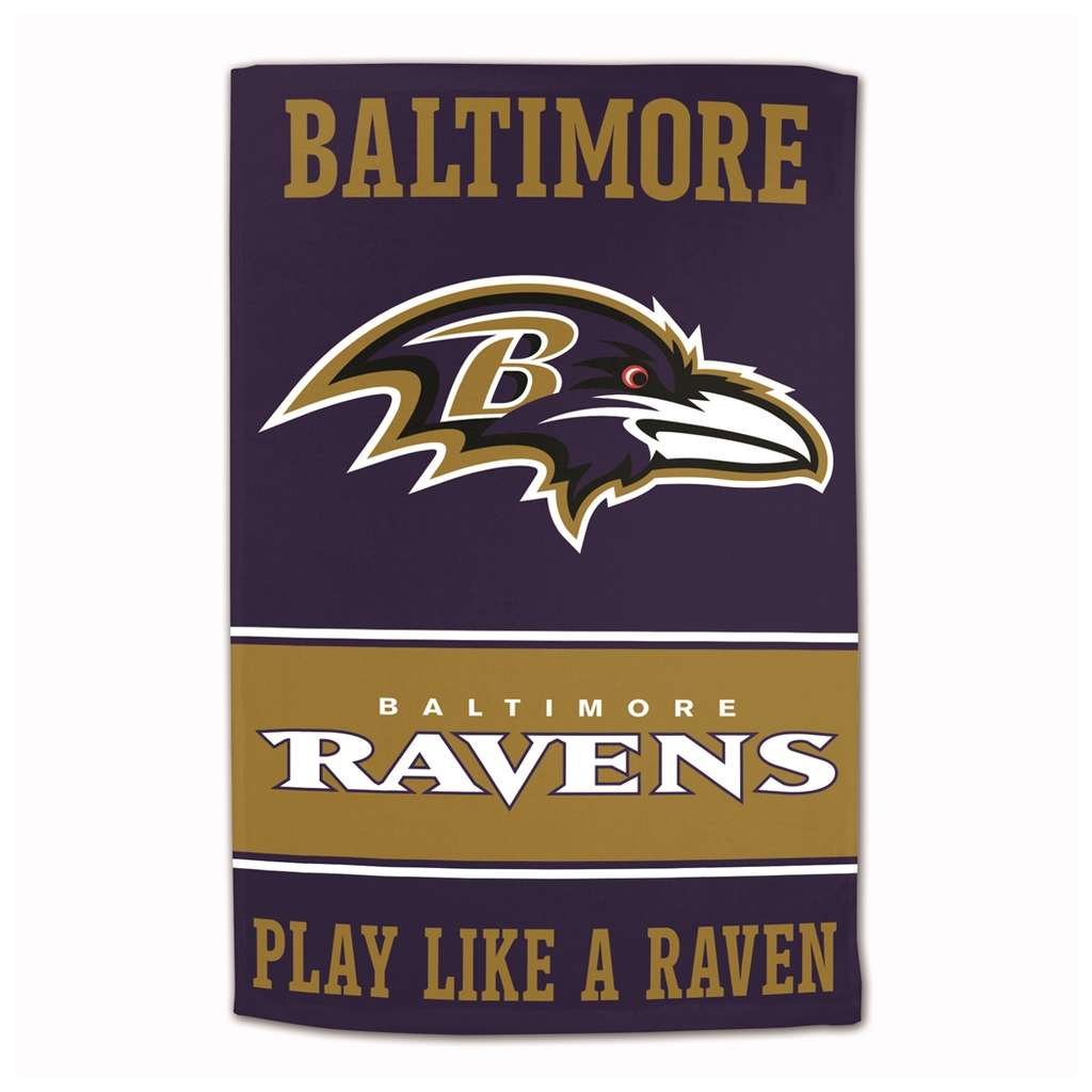 Baltimore Ravens Sublimated Cotton Towel- 16" x 25"