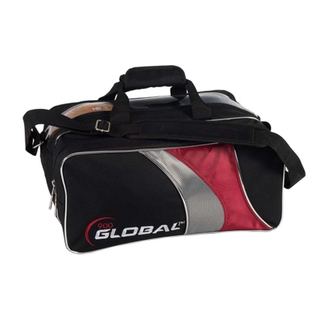 900 Global 2 Ball Travel Tote Black/Red/Silver