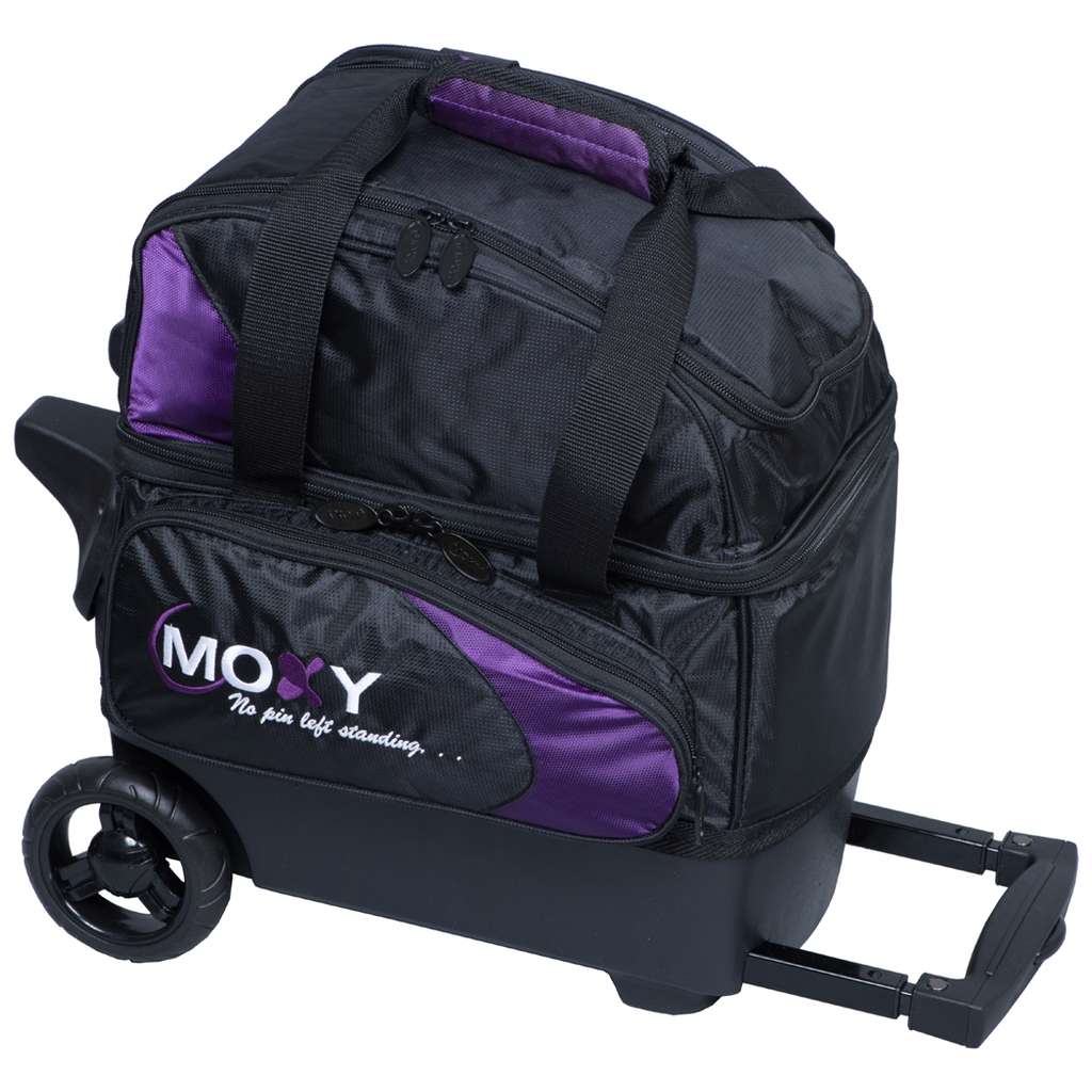 Moxy Candlepin Deluxe Roller Bowling Bag- Purple/Black