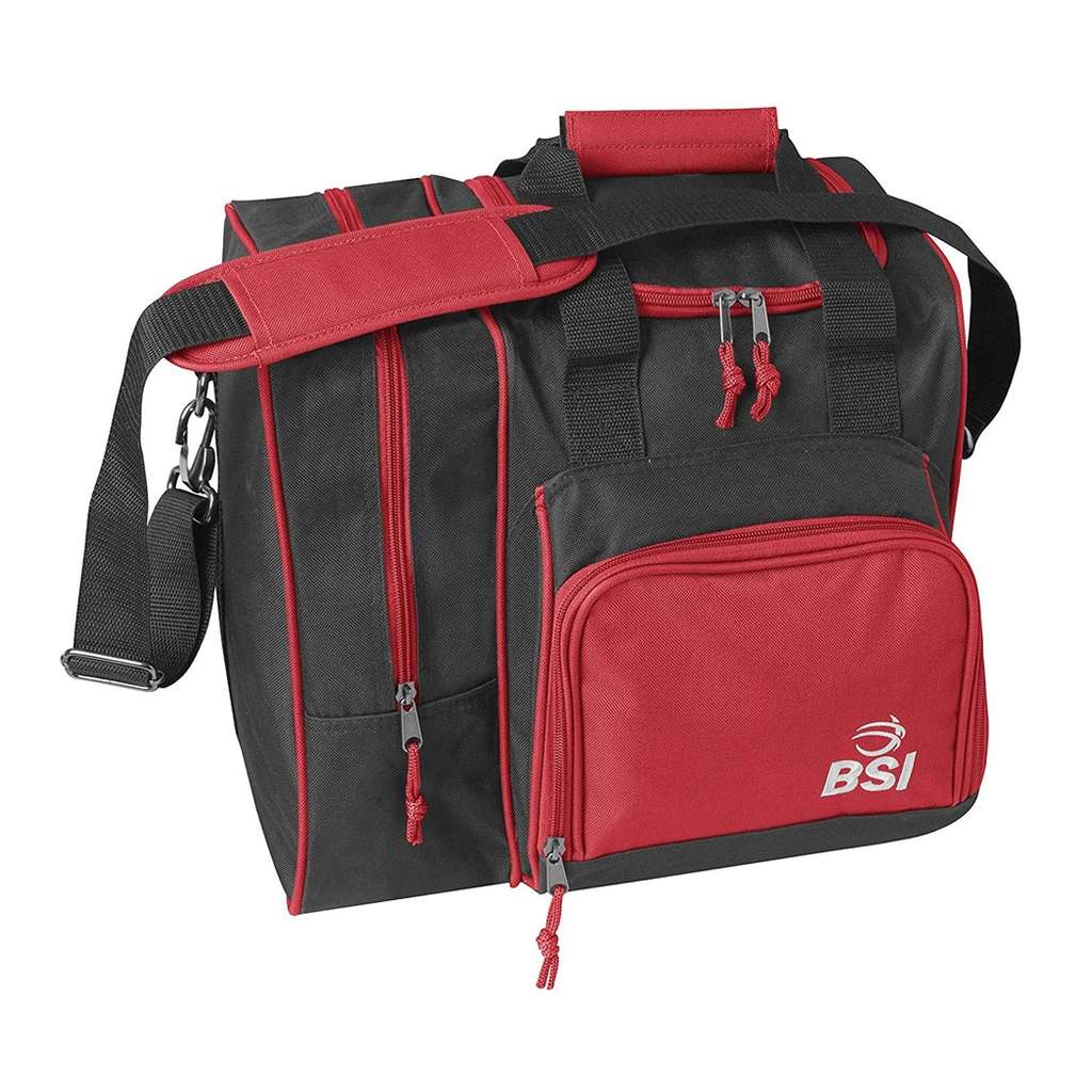 BSI Deluxe Single Ball Bowling Bag- Red