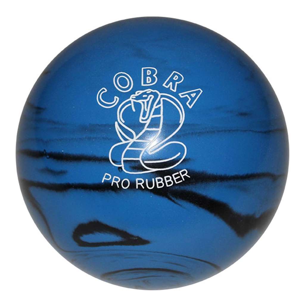 Duckpin Cobra Pro Rubber Bowling Ball 4 7/8"- Blue/Black