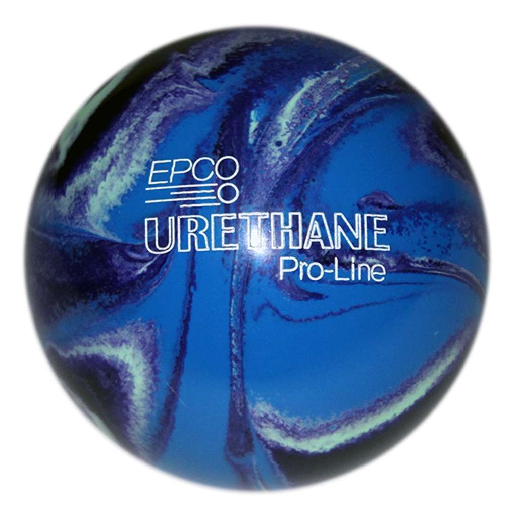 Duckpin EPCO Urethane Bowling Ball 4 7/8" Purple/Blue/Mint
