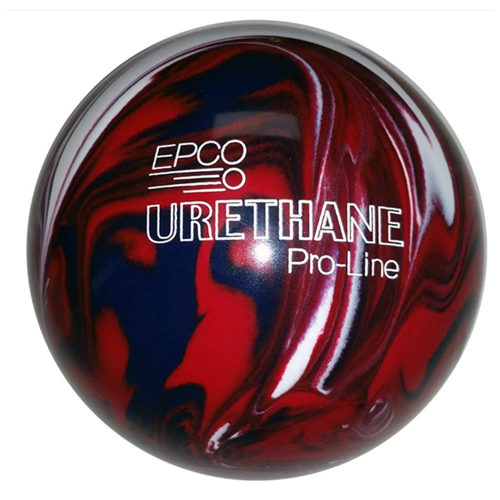 Duckpin EPCO Urethane Bowling Ball 4 7/8" Dark Red/Royal/White
