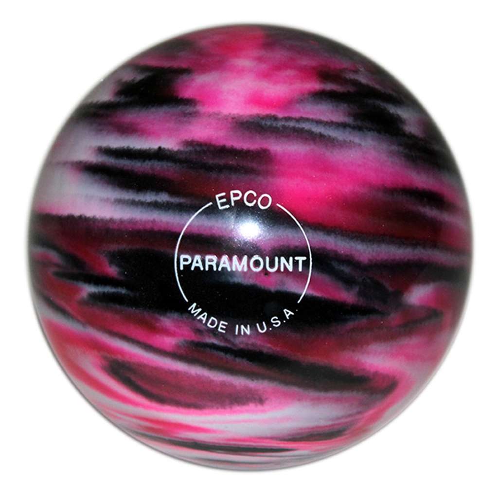 Duckpin Paramount Marbleized Bowling Ball 5" Magenta/Black/White