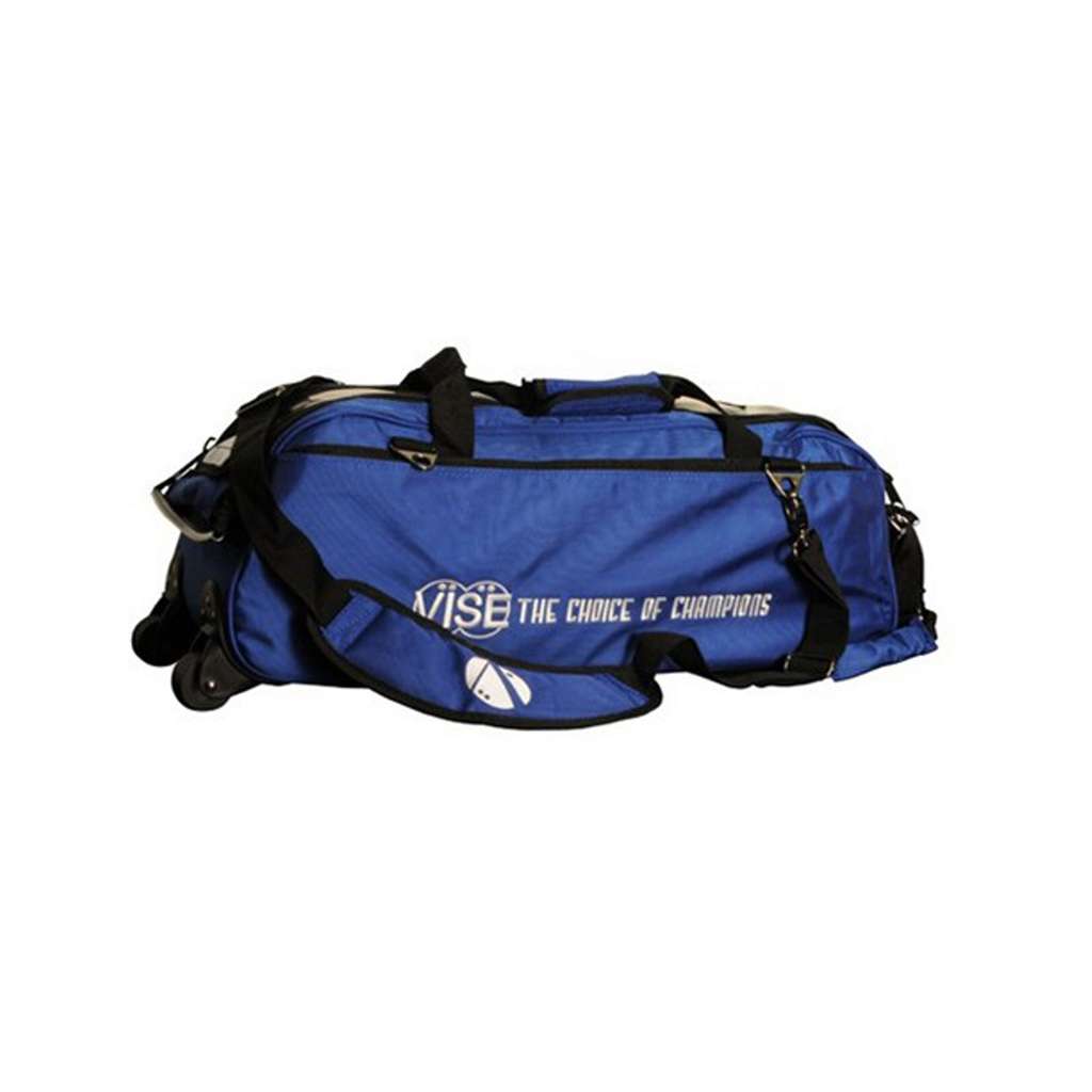 Vise Clear Top 3 Ball Roller Bowling Bag- Blue