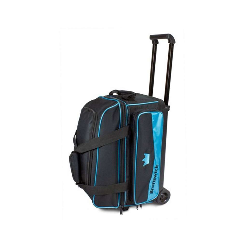 Brunswick Zone Double Roller Bowling Bag Sky Blue Brunswick Zone Double Roller Bowling Bag Sky Blue