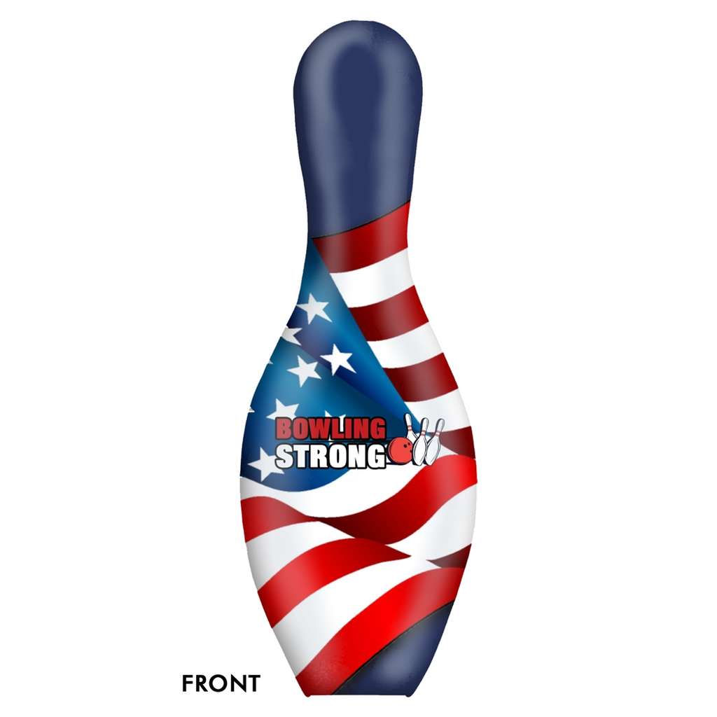 Bowling Strong US Flag Bowling Pin