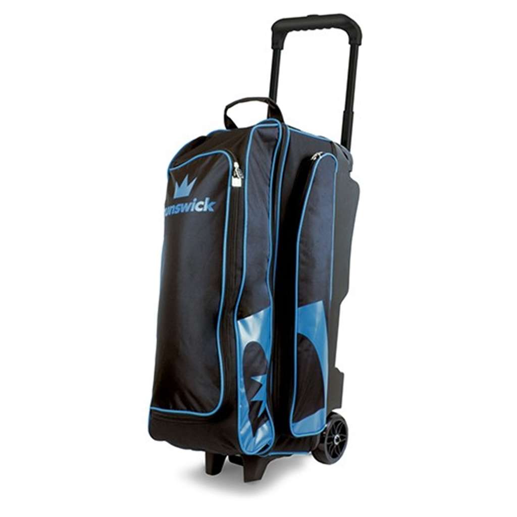 Brunswick Blitz Triple Roller Bowling Bag- Black/Blue