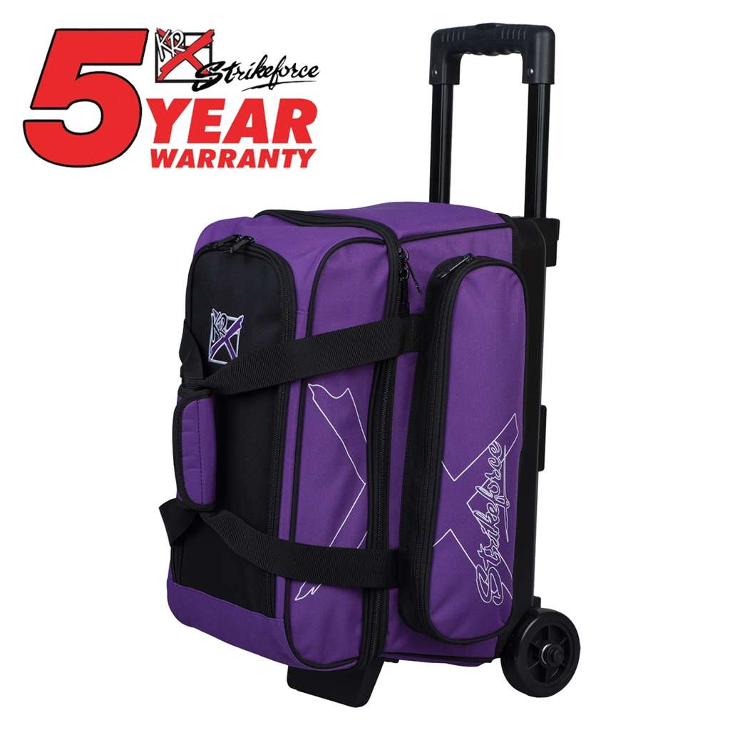 KR Hybrid Double Roller Bowling Bag- Purple