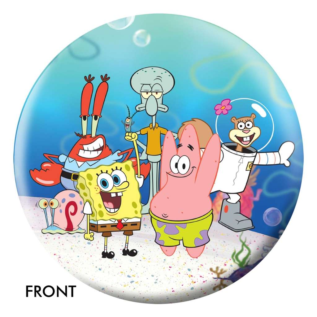 Spongebob - Group on Sand Bowling Ball