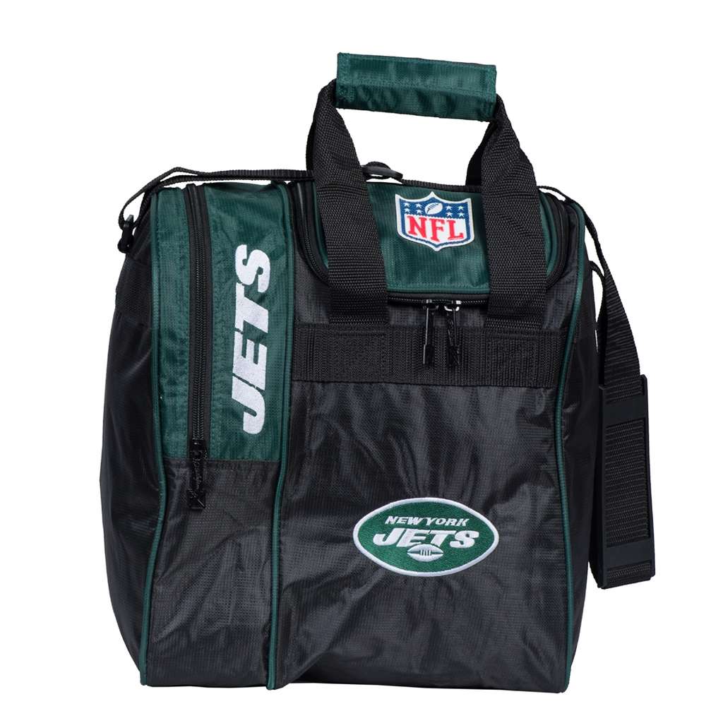 NFL New York Jets Single Bowling Ball Tote Bag- Black/Green