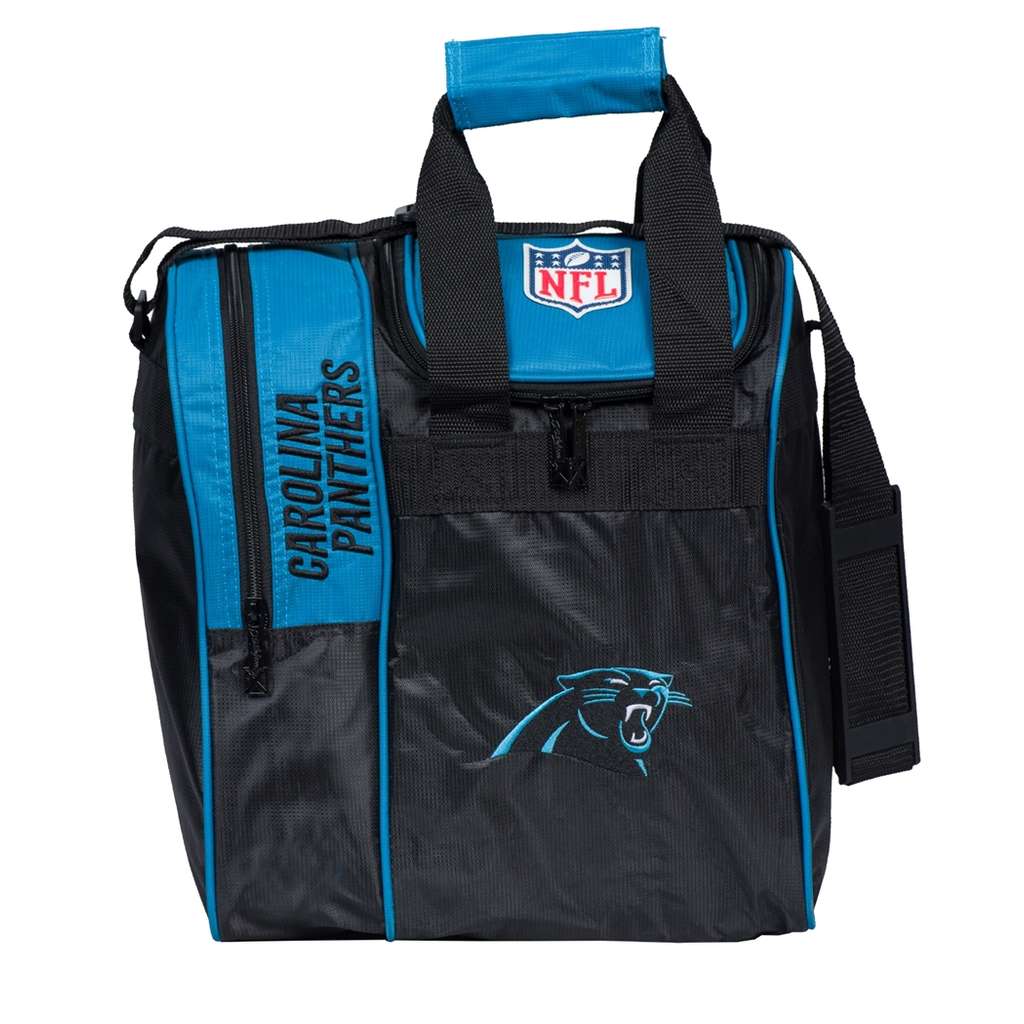 NFL Carolina Panthers Single Bowling Ball Tote Bag- Blue/Black