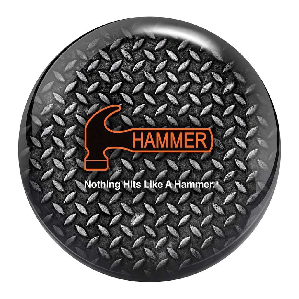 Hammer Diamond Plate Bowling Ball - Grey/Black