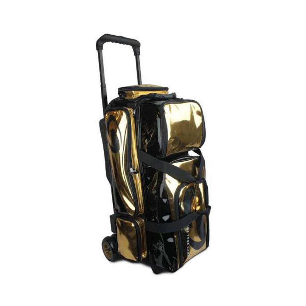 Genesis Dually Triple Roller Bowling Bag - Black/Gold