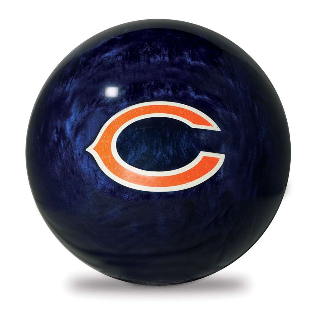 KR Strikeforce NFL Chicago Bears - PRE-DRILLED Polyester Bowling Ball - Navy/Orange