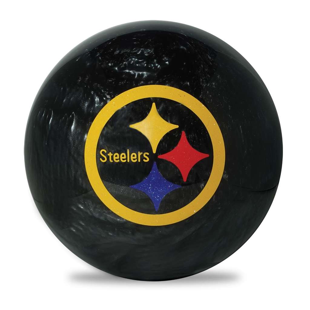 KR Strikeforce NFL Pittsburgh Steelers - PRE-DRILLED Polyester Bowling Ball - Black/Yellow
