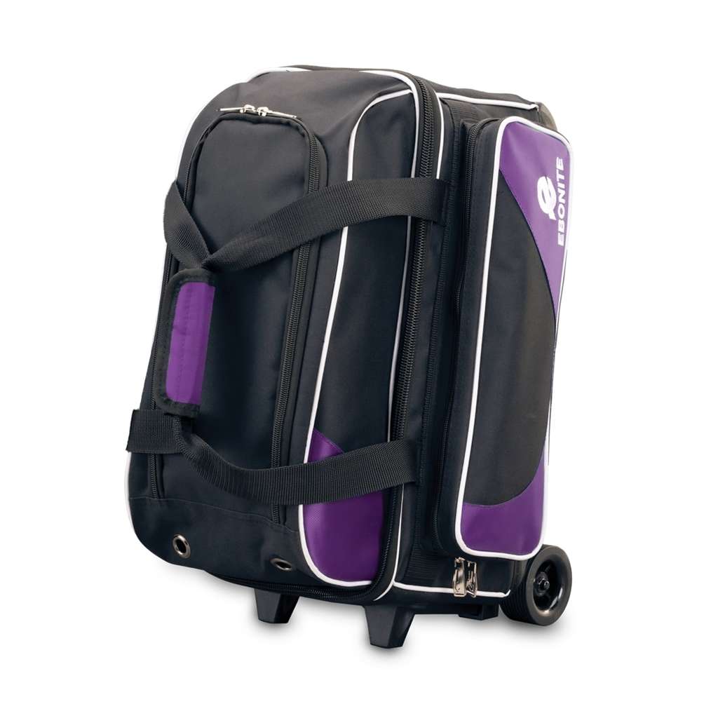 Ebonite Transport Double Roller Bowling Bag - Purple