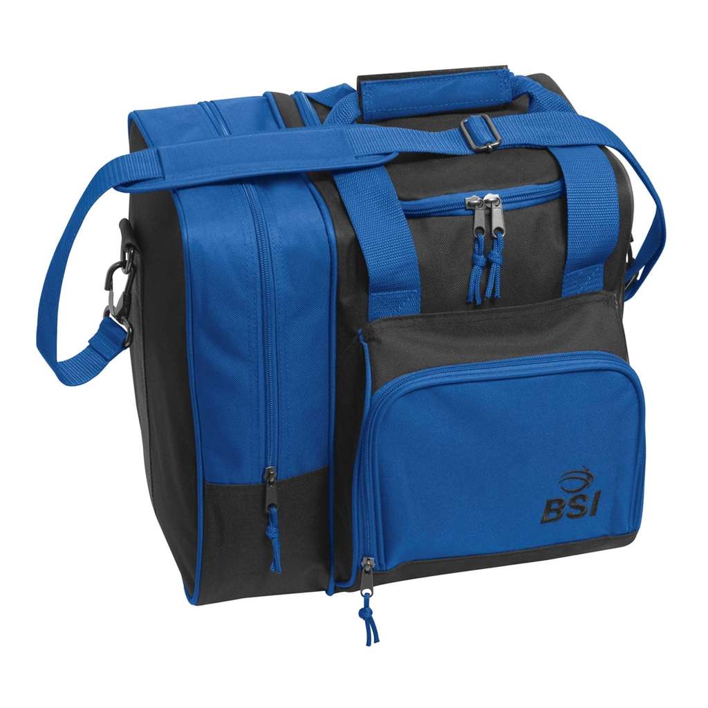 BSI Deluxe Single Ball Bowling Bag - Black/Blue