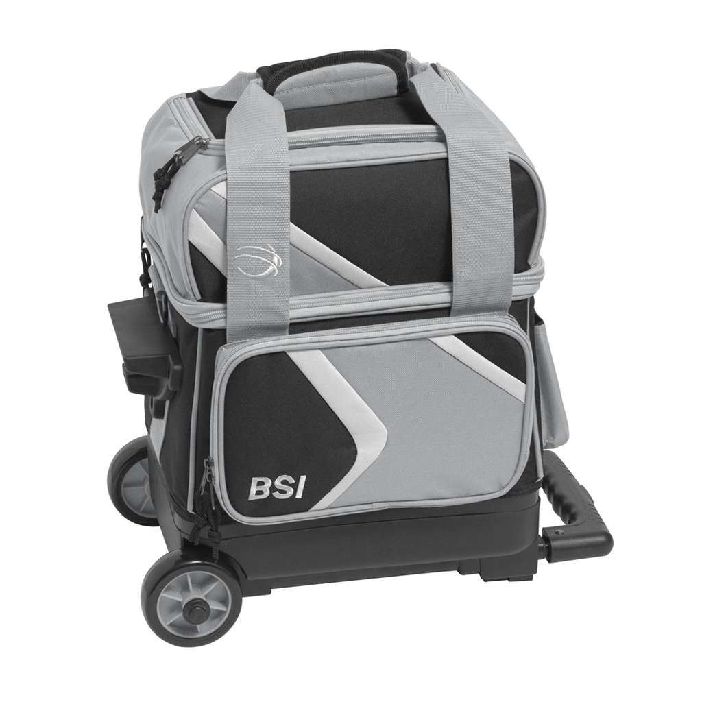 BSI Dash Single Roller Bowling Bag - Black/Gray/White