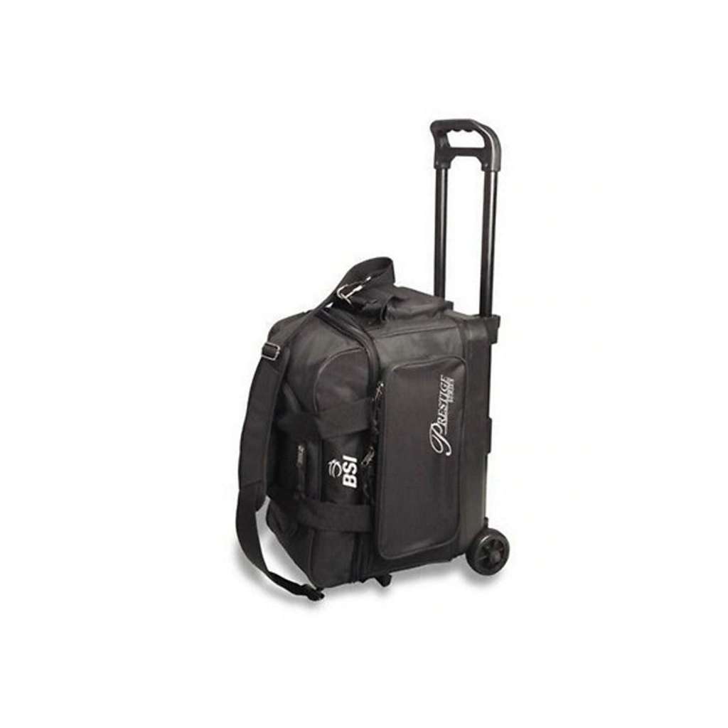 BSI Double Roller Bowling Bag - Black/Silver Logo