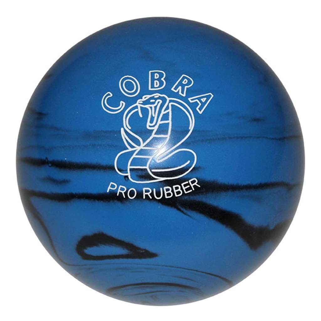 Duckpin Cobra Pro Rubber Bowling Ball 5" - Blue/Black