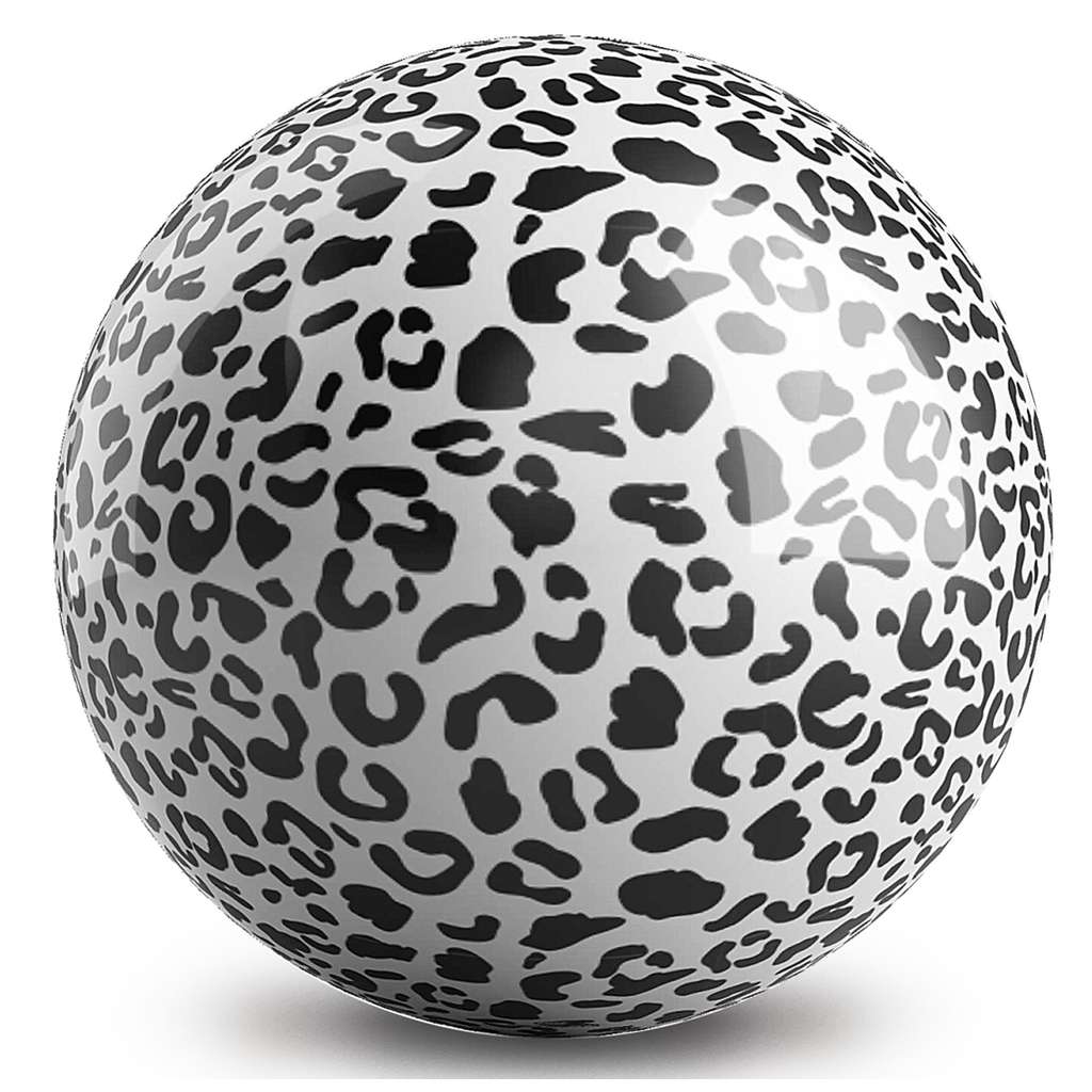 Patterns - White Leopard Bowling Ball