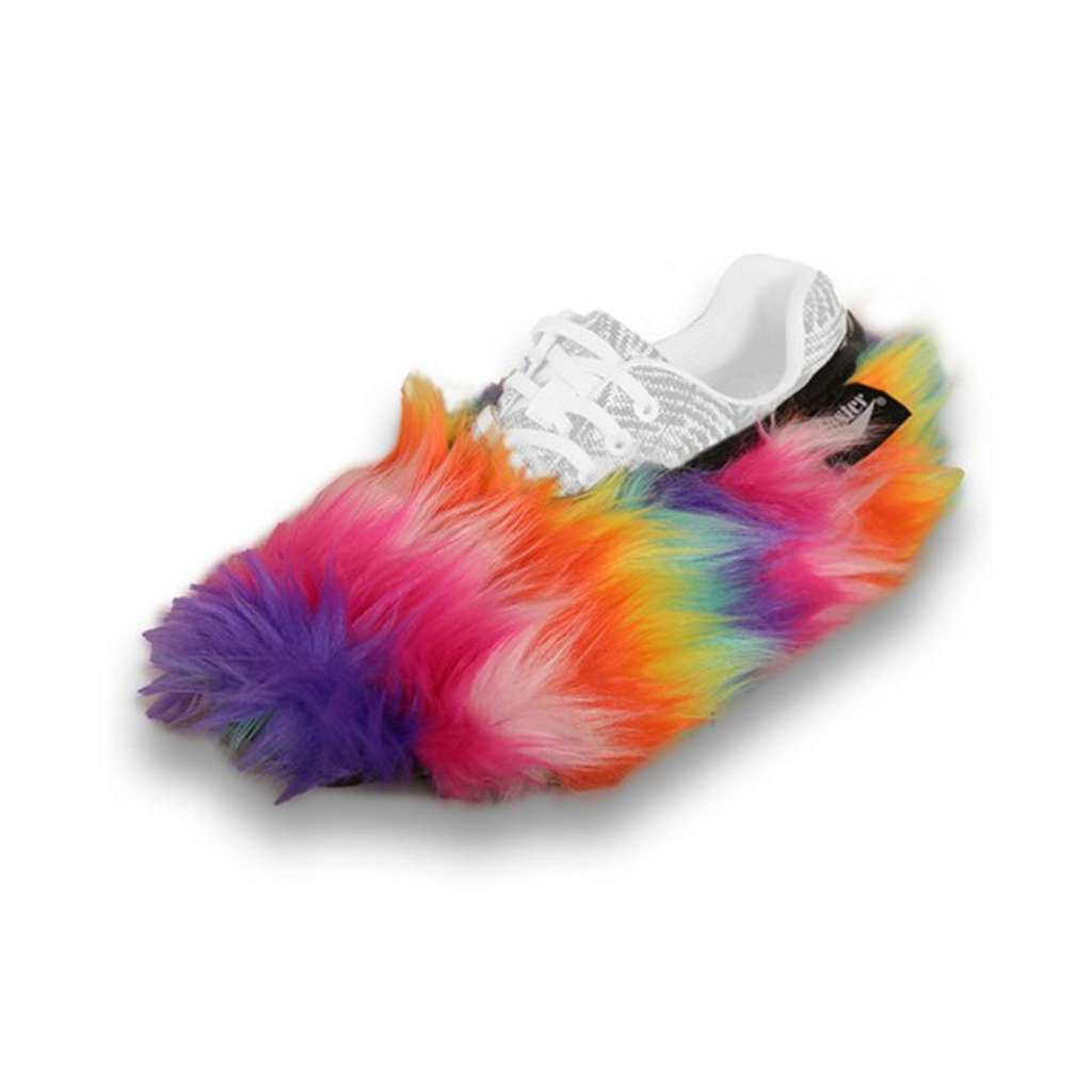 Master Fuzzy Rainbow Ladies Shoe Covers - Medium