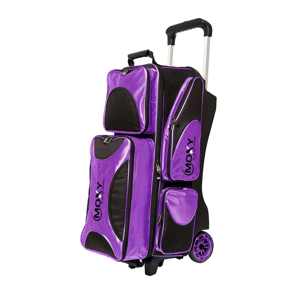 Moxy Deluxe Triple Roller Bowling Bag - Purple/Black